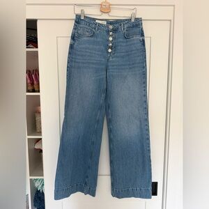 Zara Denim Wide-Leg Jeans in Light Blue